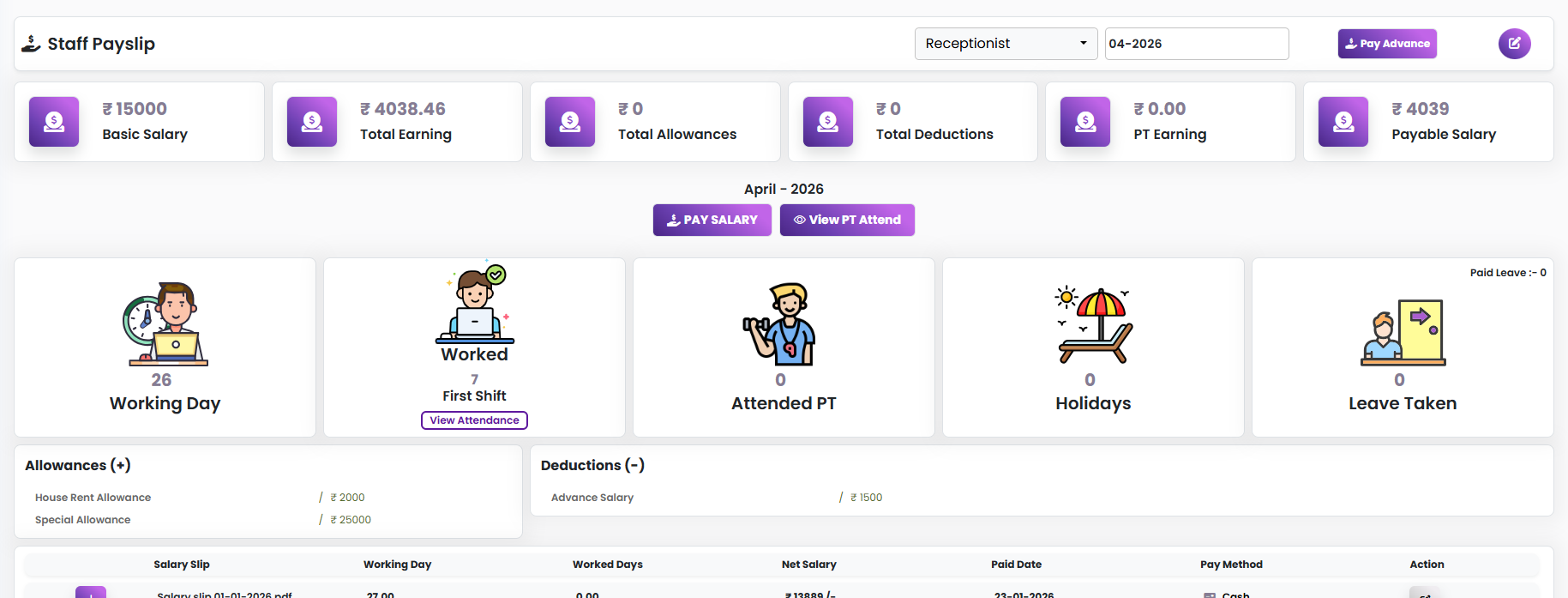 payment Dashboard