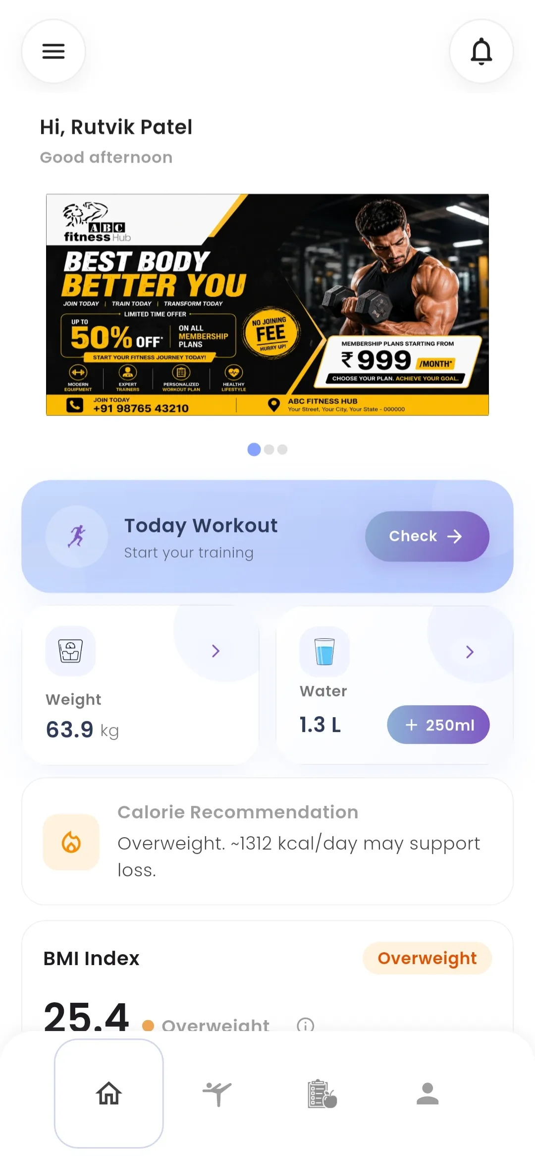 GymSmart Member Mobile App Screenshot